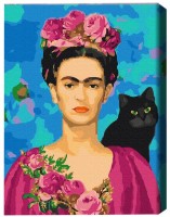 Tablou pe numere Brushme Frida cu pisică (BS41093FC)