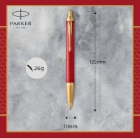 Шариковая ручка Parker IM Premium Red GT (2143644) фото №4 — интернет-магазин Desire.md