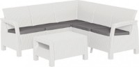Set mobila de grădină Curver Corfu Relax Set White/Gray (225177)