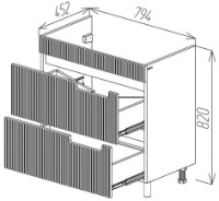 Шкаф под умывальник Bayro Positano Argo 800 (119544) фото №7 — интернет-магазин Desire.md
