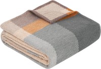 Pătura IBENA Jacquard  Baumwolldecke Zelino mith GOTS Zertifikat Grey 140x200