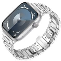 Ремешок Hoco iWatch WA32 42/44/45/49mm Grand Series Five-Bead Steel Strap Silver