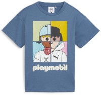 Tricou pentru copii Puma X Playmobil Graphic Tee Blue Horizon, s.104