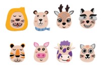 Joc educativ Dodo Magnetic Faces Animals 200209