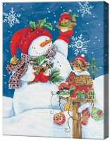 Tablou pe numere Art Gallery Econom Om de zăpadă mare EX7953