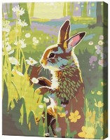 Tablou pe numere Art Gallery Econom Iepure printre flori EX8663