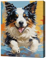 Tablou pe numere Art Gallery Econom Câine fericit EX8717