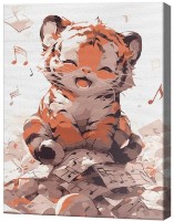 Tablou pe numere Art Gallery Econom Tigru-muzicant EX8450