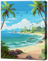 Картина по номерам Art Gallery Premium Безлюдный пляж EX8536