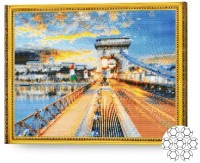 Pictura cu diamante după numere Art Gallery Premium Podul seară GA74579
