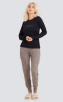 Pijama Ajoure T23516/1 Black/Print Leopard, s.S