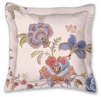 Perna decorativa Pip Studio Cece Fiore Square Cushion White (256102)
