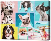 Картина по номерам Art Gallery Premium Коллаж собачек GX43119