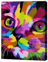 Картина по номерам Art Gallery Premium Многоцветный котик CX4494