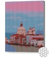 Pictura cu diamante după numere Art Gallery Premium Apusul gingaș la Veneția XQB80758