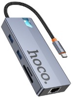 Док-станция Hoco HB52 Wow 8-in-1 Space Gray
