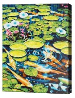 Tablou pe numere Art Gallery Premium Peștișori în iaz GX33246