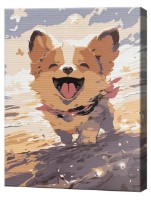 Картина по номерам Art Gallery Premium Счастливый корги EX8457