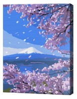 Картина по номерам Art Gallery Premium Фудзи и сакура EX8271