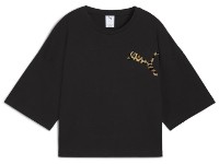Женская футболка Puma Wardrobe Ess Leo Luxe Graphic Short Tee Puma Black, s.M фото №1 — интернет-магазин Desire.md