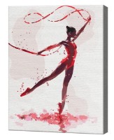 Tablou pe numere Brushme Gimnastă magică BS54109