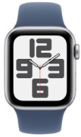 Смарт-часы Apple Watch SE 2 44mm Silver Aluminium Case with Denim Sport Band S/M (MXEQ3)