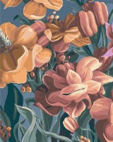 Tablou pe numere Brushme Floarea stilizată. Diptih 1 BS53925