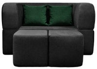 Canapea fără ramă Edka Vega 140x200x40 M37 Black