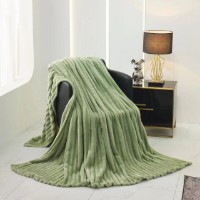 Покрывало Relaxe Home Striped Fleece Green 200x230 (020301)