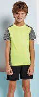 Tricou pentru copii Roly Zolder 6653 Fluor Yellow/Heather Black 8 years imaginea #2 — magazin online Desire.md