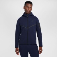 Мужская толстовка Nike M Nk Tch Flc Fz Wr Hoodie Obsidian/Black, s.M
