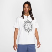 Tricou bărbătesc Nike LeBron Jordan M Nk Tee M90 Sp25 White, s.XL