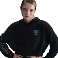 Женская толстовка Nike W Nsw Club Flc Os Gx Crp Hdy Black, s.XS