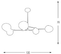 Lustră Ozcan Black 4023-5Y imaginea #2 — magazin online Desire.md