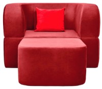 Fotoliu extensibil Edka Vega 120x200x40 M11 Red