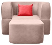 Fotoliu extensibil Edka Vega 120x200x40 M19 Pink Powder