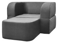 Бескаркасное раскладное кресло Edka Vega 120x200x40 M18 Dark Grey фото №6 — интернет-магазин Desire.md