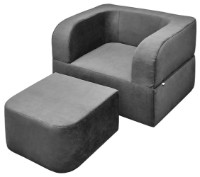 Бескаркасное раскладное кресло Edka Vega 120x200x40 M18 Dark Grey фото №4 — интернет-магазин Desire.md
