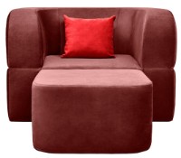 Fotoliu extensibil Edka Vega 120x200x40 M31 Burgundy