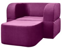 Бескаркасное раскладное кресло Edka Vega 100x200x40 M10 Dark Purple фото №2 — интернет-магазин Desire.md