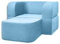 Бескаркасное раскладное кресло Edka Vega 100x200x40 M21 Light Blue фото №2 — интернет-магазин Desire.md
