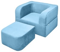 Бескаркасное раскладное кресло Edka Vega 100x200x40 M21 Light Blue фото №3 — интернет-магазин Desire.md