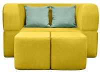 Canapea fără ramă Edka Vega 140x200x40 M101 Yellow Ochre