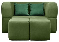 Canapea fără ramă Edka Vega 140x200x40 M35 Dark Green