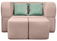 Canapea fără ramă Edka Vega 140x200x40 M19 Pink Powder