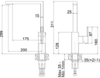 Смеситель для кухни Fabiano FKM 3123 SS Inox фото №2 — интернет-магазин Desire.md