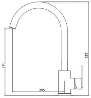 Смеситель для кухни Fabiano FKM 71 Black Steel фото №2 — интернет-магазин Desire.md