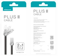 USB Кабель Nillkin Plus III USB cable (micro+lightning) Gray