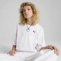 Tricou de dame Puma Wardrobe Ess Oversized Short Tee Puma White, s.M imaginea #2 — magazin online Desire.md
