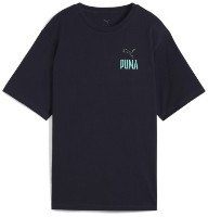 Женская футболка Puma Wardrobe Ess Road To Unity Relaxed Graphic Tee New Navy, s.XS
